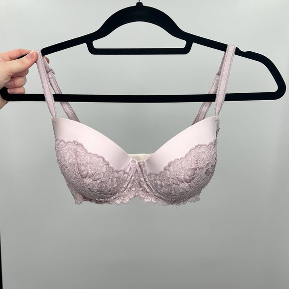 Victoria's Secret Lined Demi Bra Lavender Lace 32DDD - Picture 1 of 4